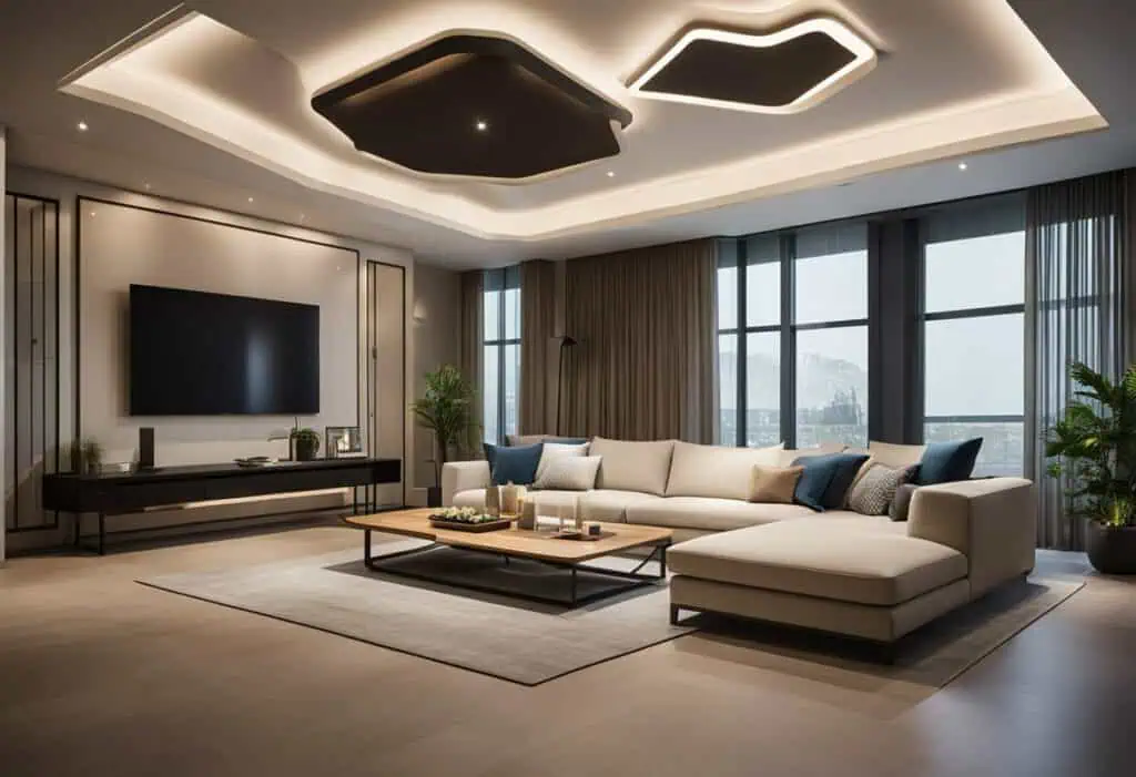 modern gypsum ceiling designs for living room