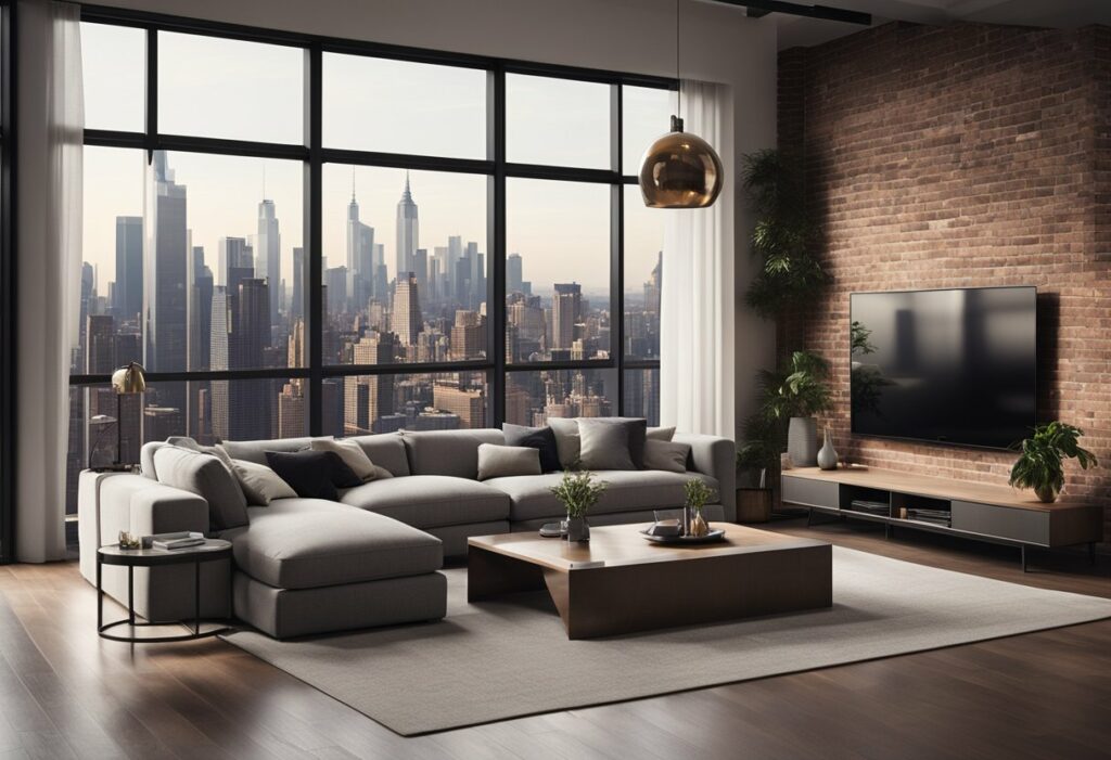 modern industrial living room design