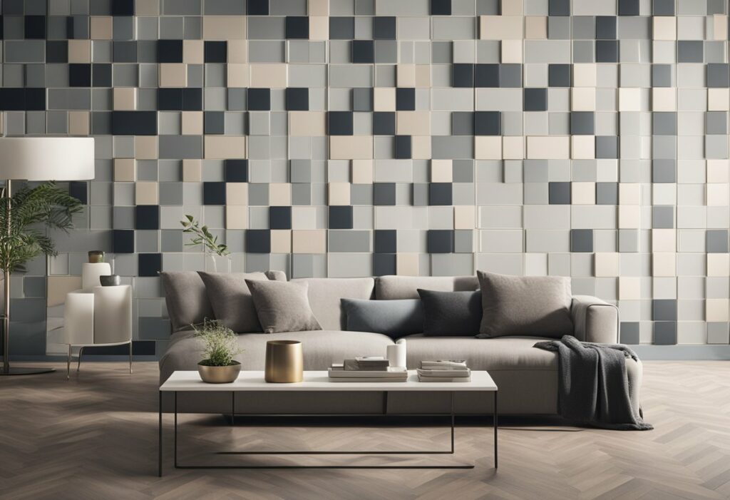 modern tiles design for living room