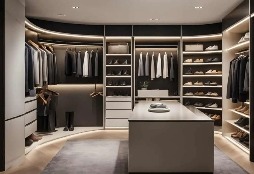 modern walk in wardrobe designs for bedroom