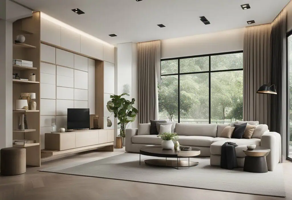 Stylish living room featuring premium Mu Dan furniture in Singapore, perfect for contemporary home d.