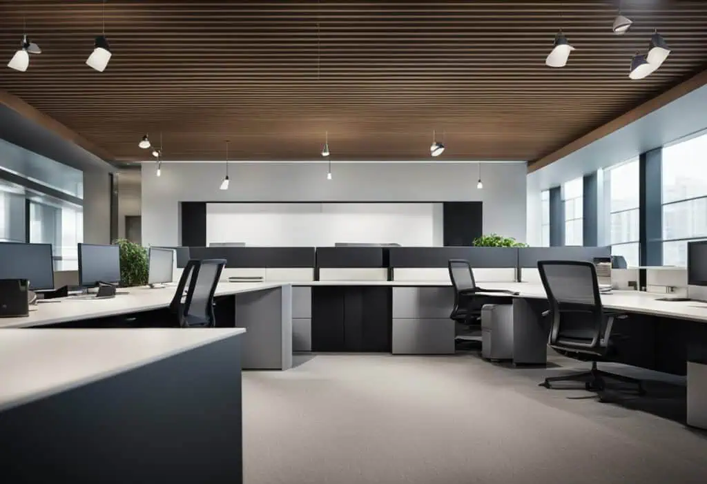 Office counter design enhances workspace organization and style. Perfect for modern offices seeking.