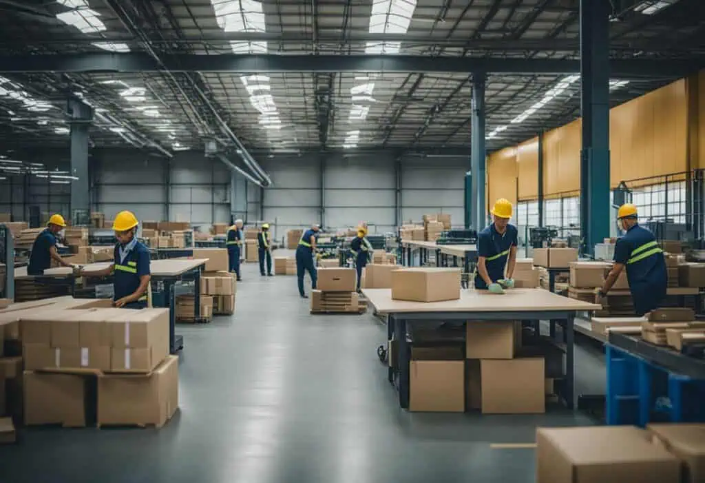 High-quality office furniture production in Singapore with skilled workers and modern facilities.