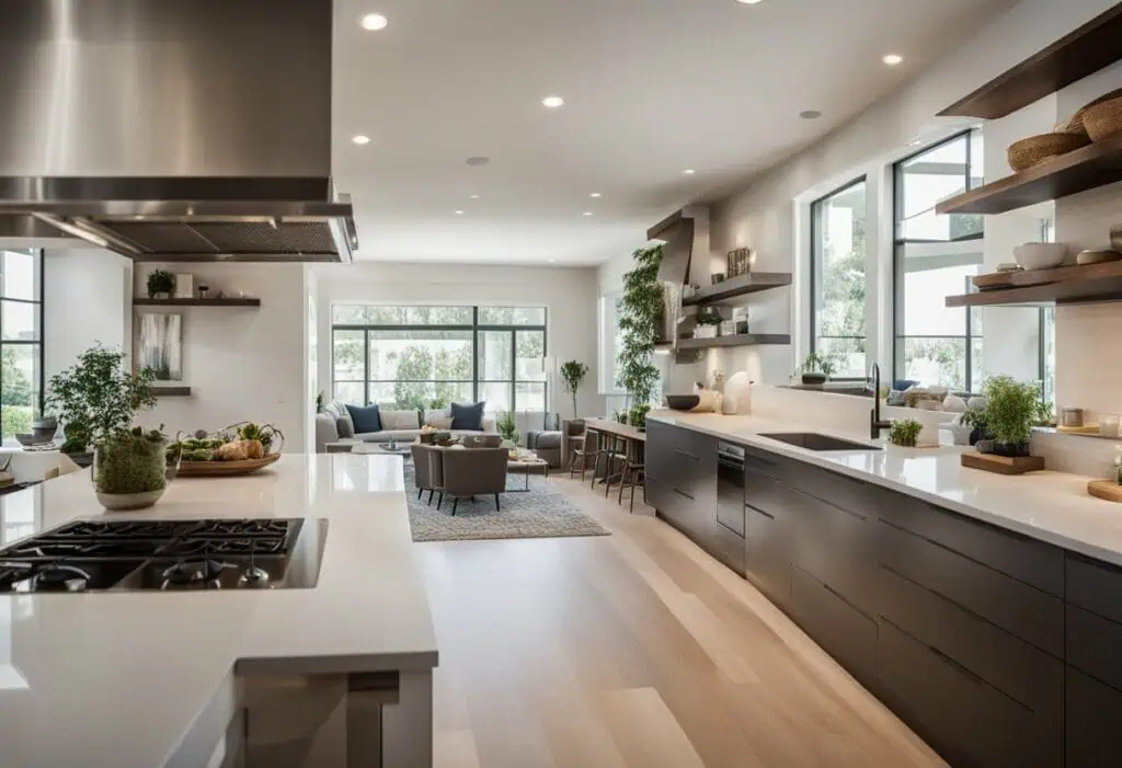 open kitchen dining room and living room design ideas