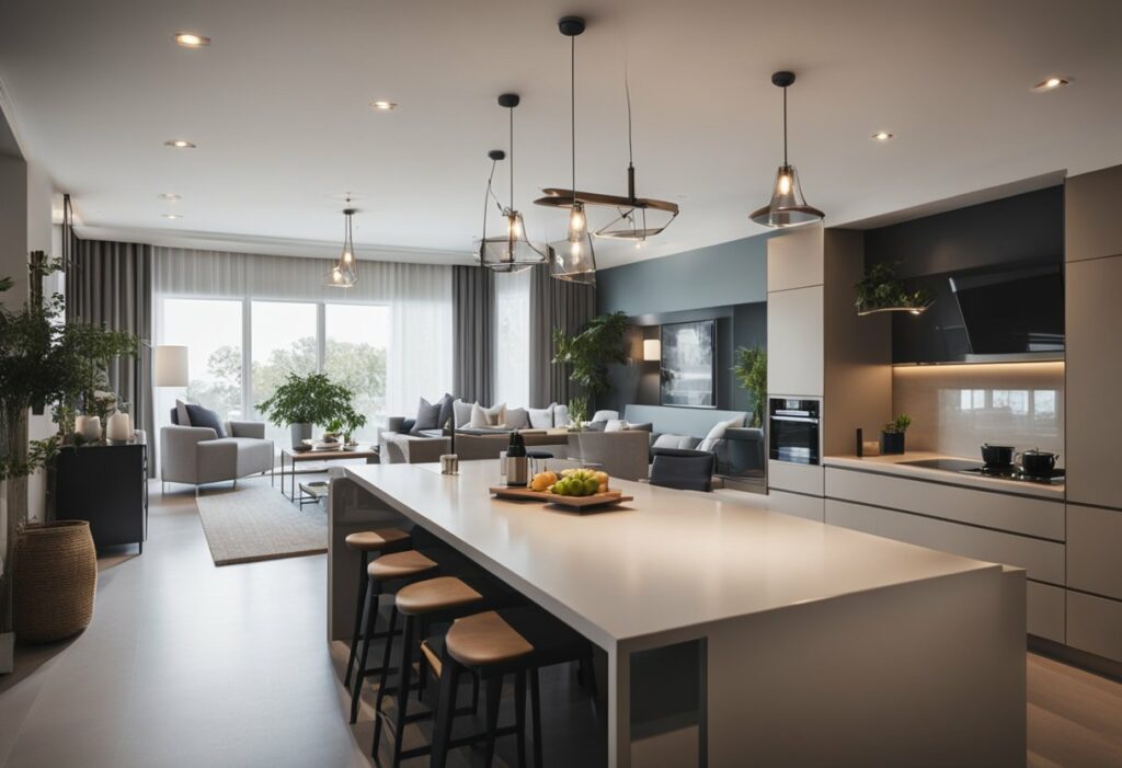 open plan kitchen dining living room designs