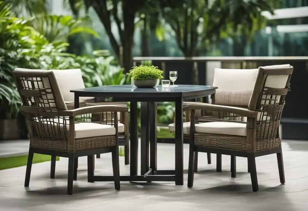 Elegant outdoor patio furniture for Singapore gardens and patios. Perfect for creating a stylish, co.