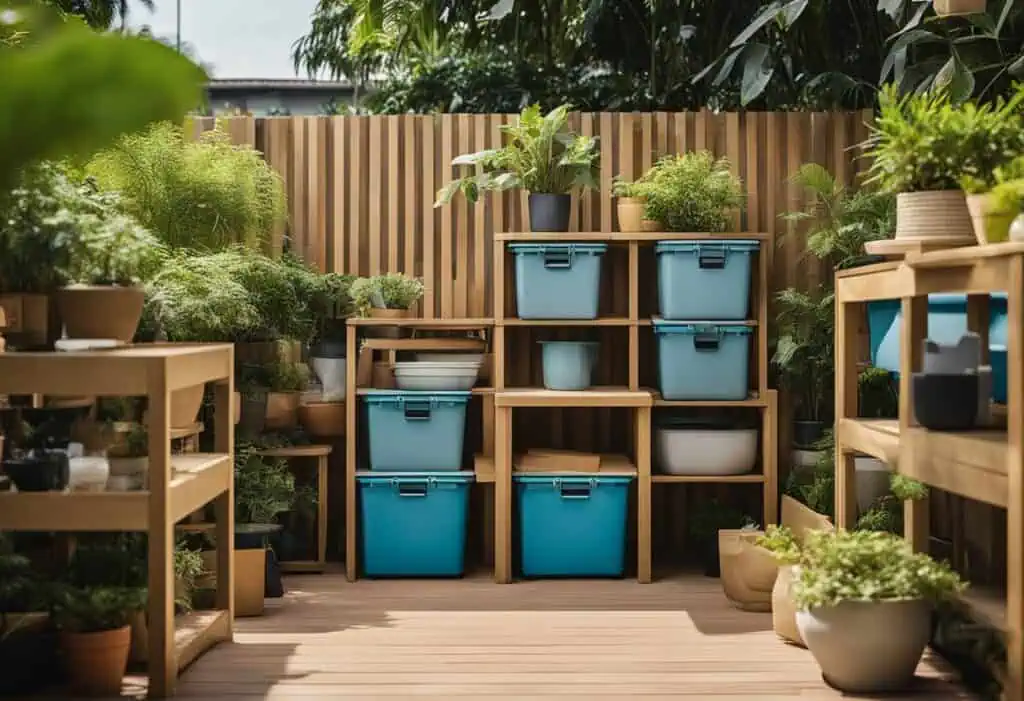 Outdoor storage furniture for garden in Singapore, perfect for maximizing outdoor space and keeping.