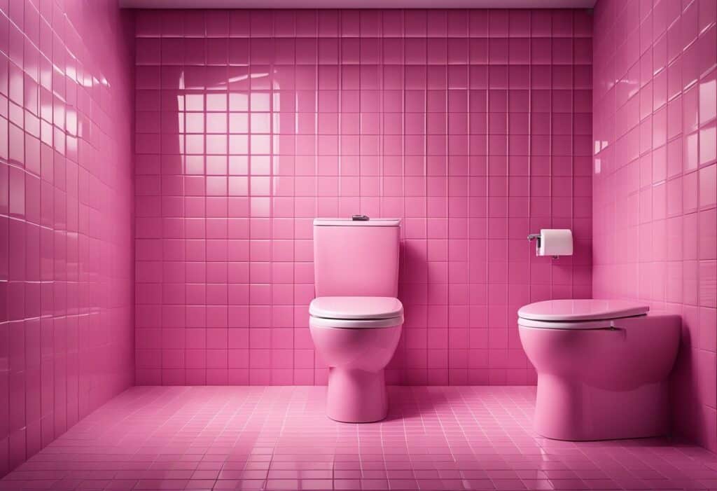 pink toilet design