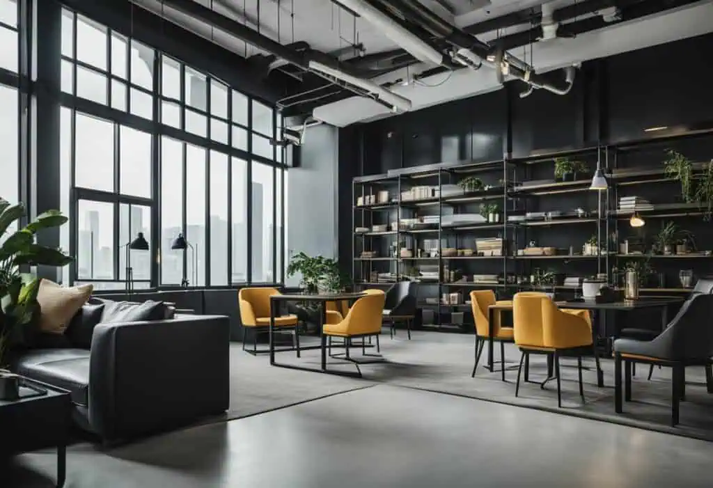 Stylish pipe furniture setup in a contemporary Singaporean home decor scene.