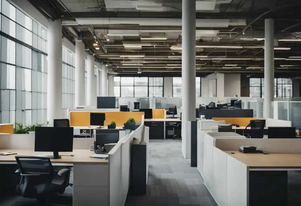 Office renovation planning for a modern, functional workspace. Tips to enhance productivity and aest.