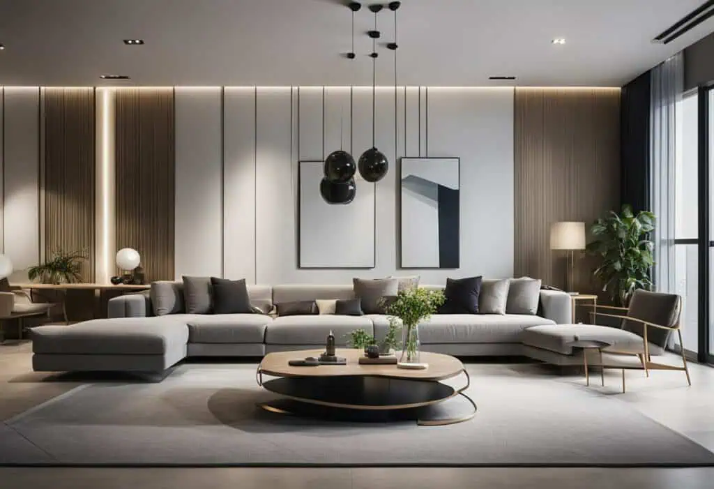 Luxurious contemporary living room featuring premium furniture and stylish decor in Singapore.