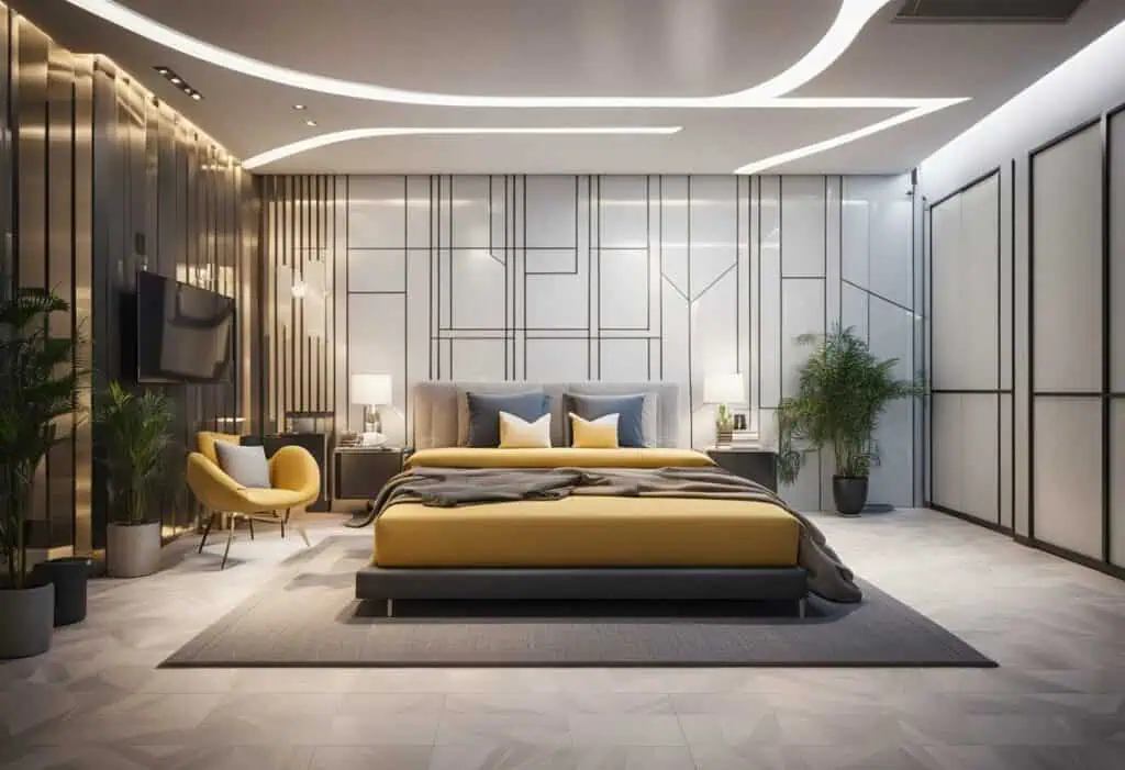 pvc panel ceiling design for bedroom