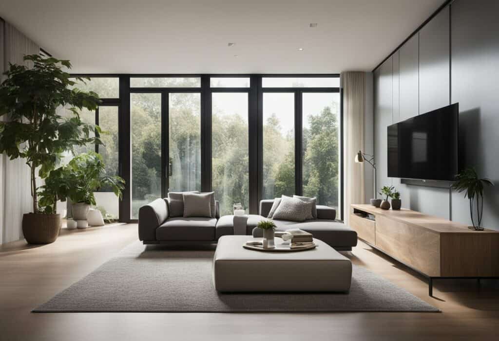 rectangle living room design