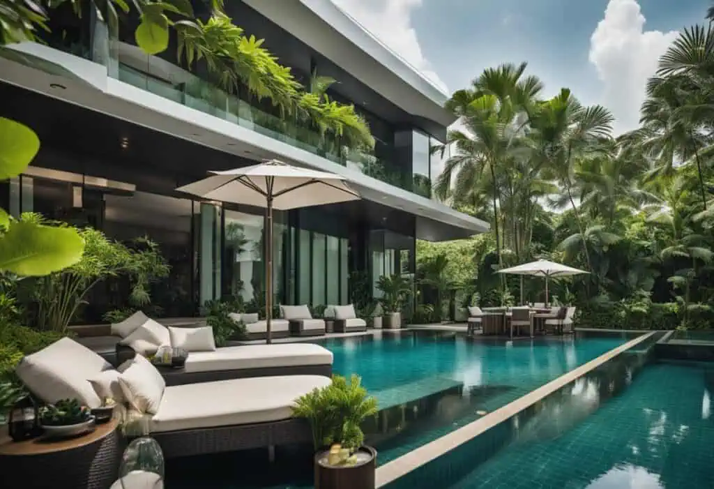 Elegant outdoor furniture for resort-style living in Singapore.