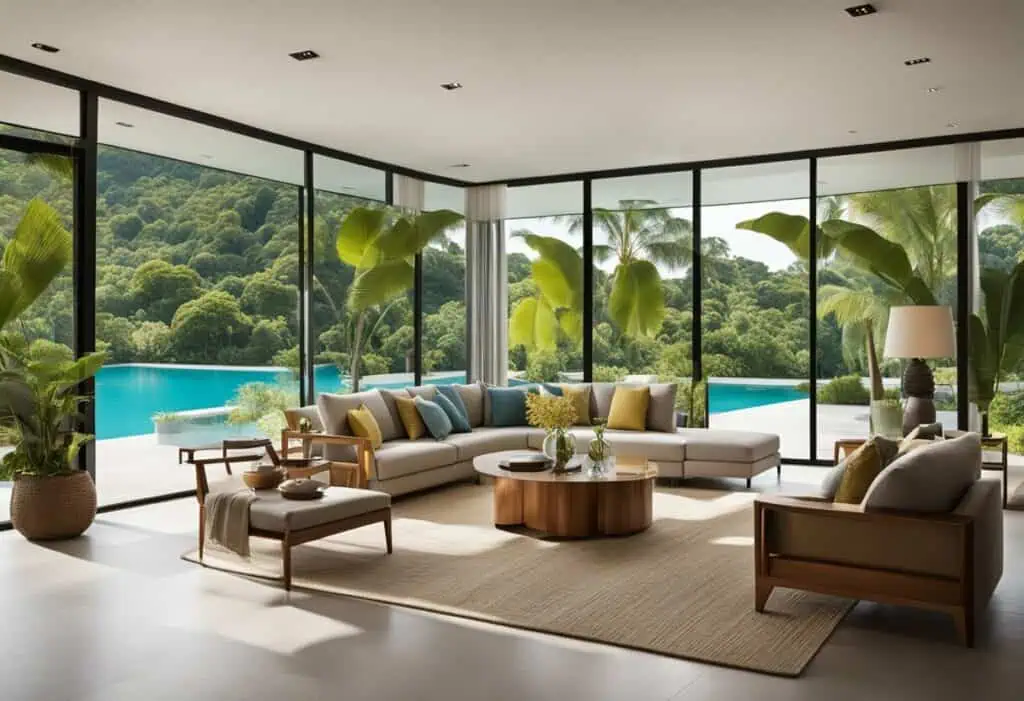 resort style living room design
