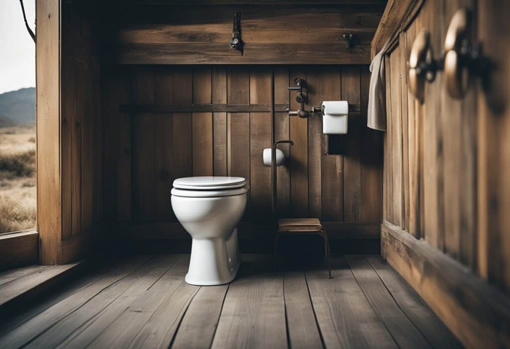 rustic toilet design