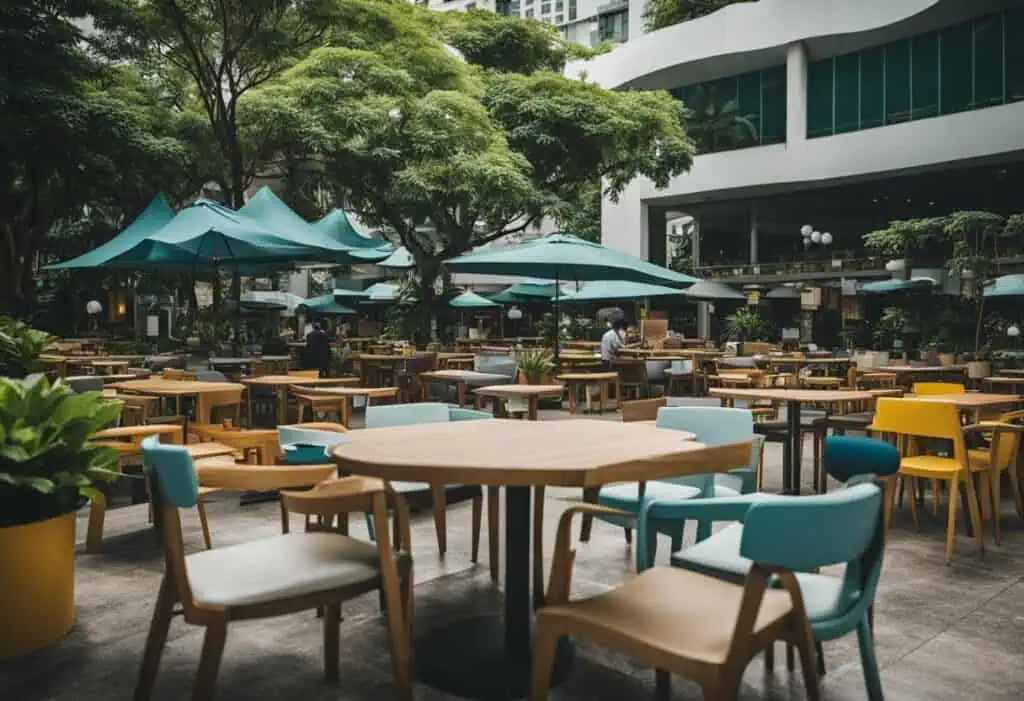 Outdoor garden furniture in Singapore, perfect for creating affordable and stylish outdoor dining ar.