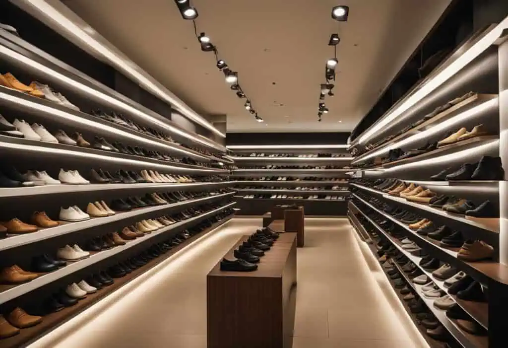 Efficient shoe storage solutions in Singapore for organized footwear display.