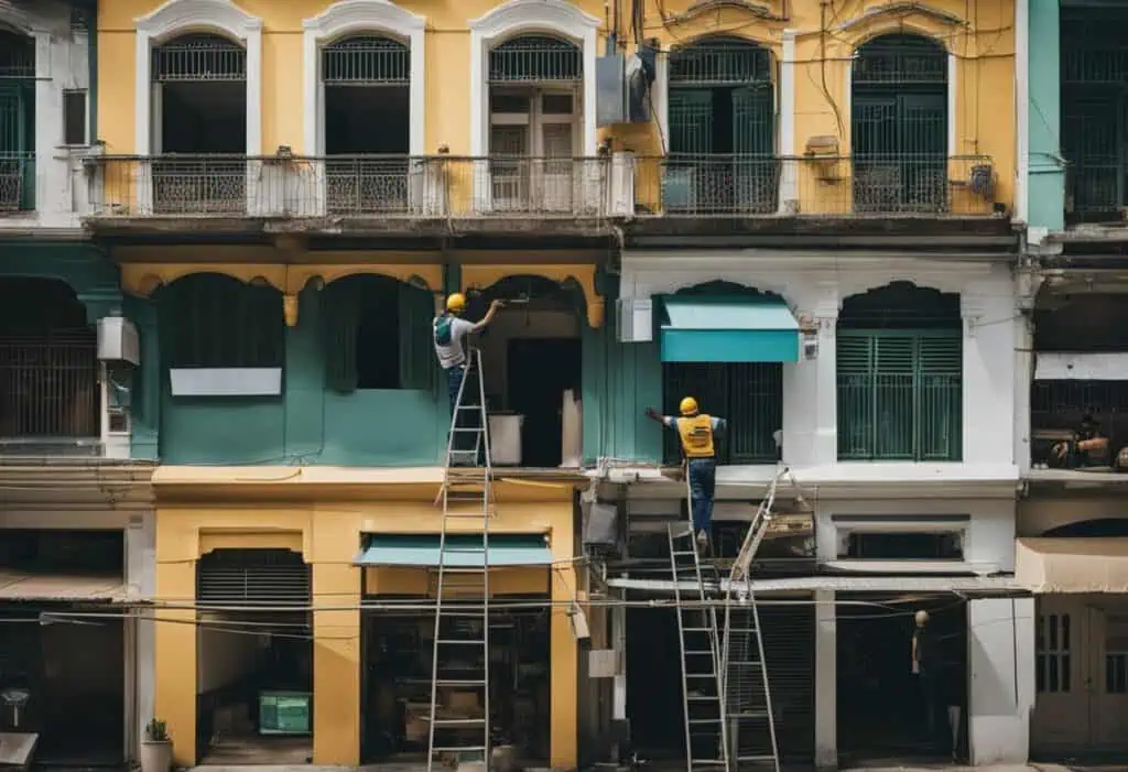 Renovation of a historic shophouse into a modern, stylish space in Vietnam.