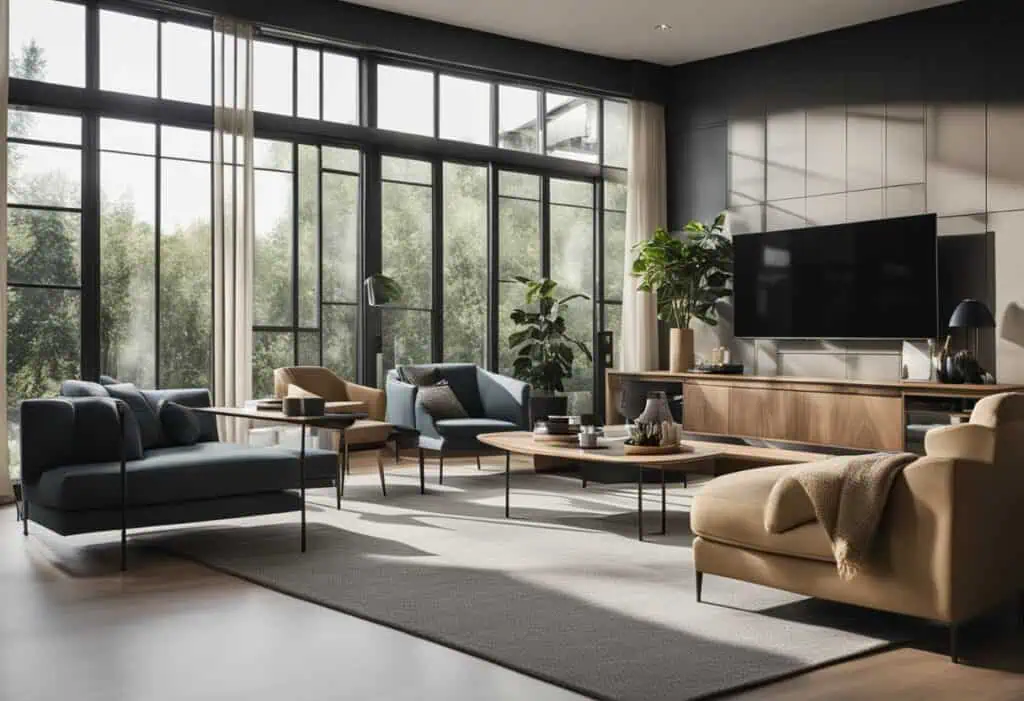 showcase designs for living room with glass