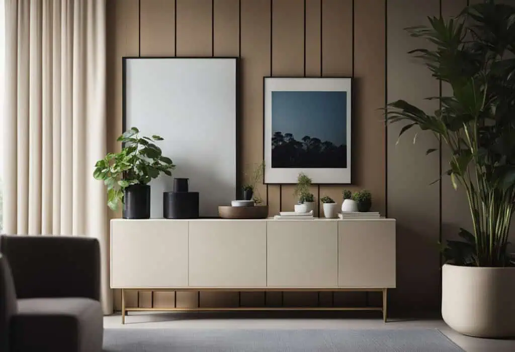 Stylish sideboard furniture in Singapore featuring sleek design and ample storage, perfect for conte.