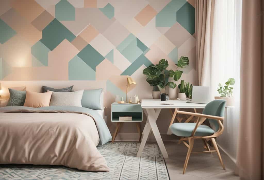 simple bedroom paint designs