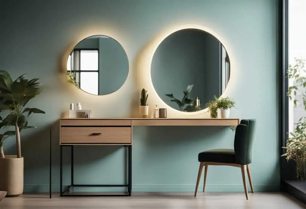 simple wall mounted dressing table designs for bedroom