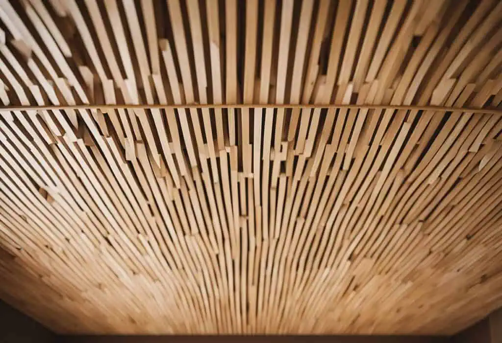 simple wooden ceiling design for living room