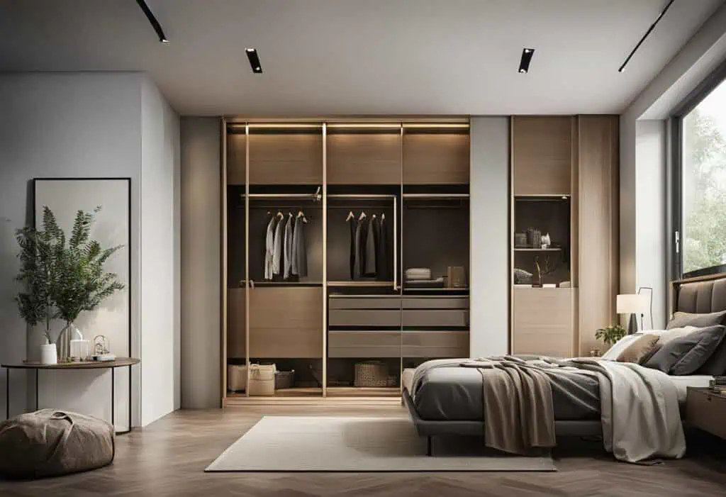 sliding wardrobe designs bedroom
