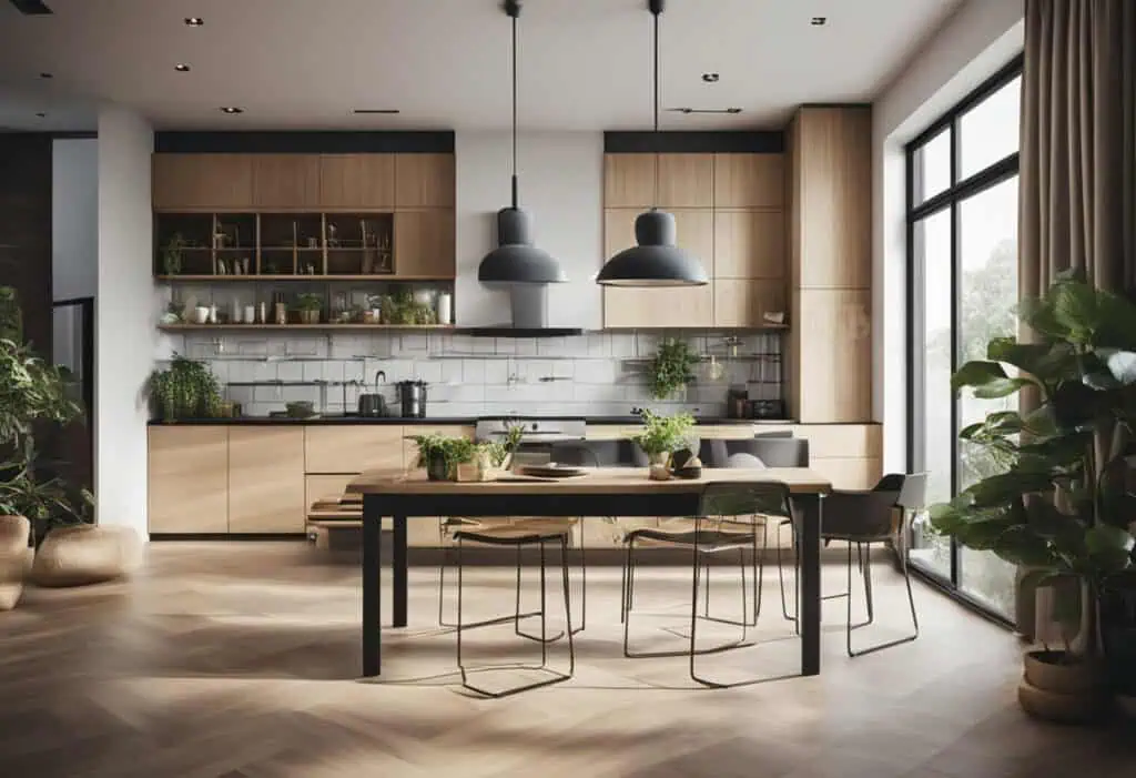 small open kitchen living room design
