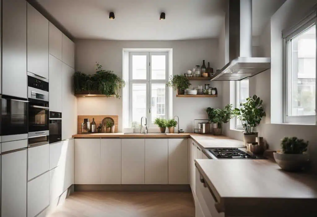 small open kitchen living room design