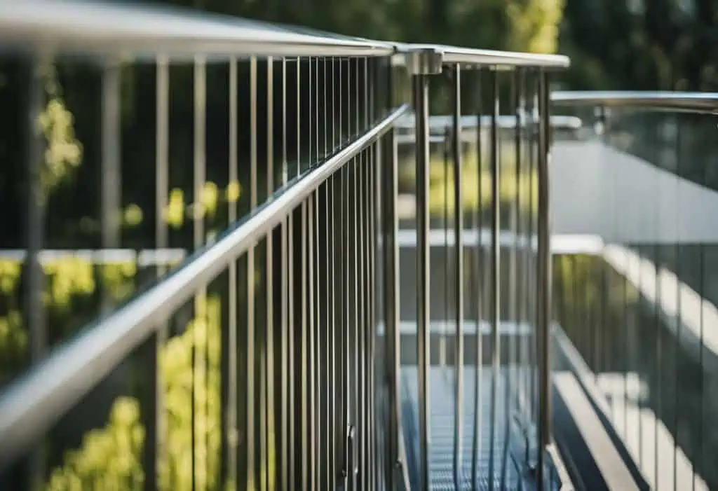 stainless steel balcony grill design with glass