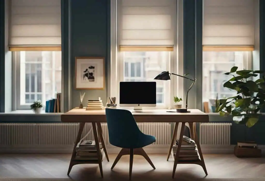 study table design in bedroom