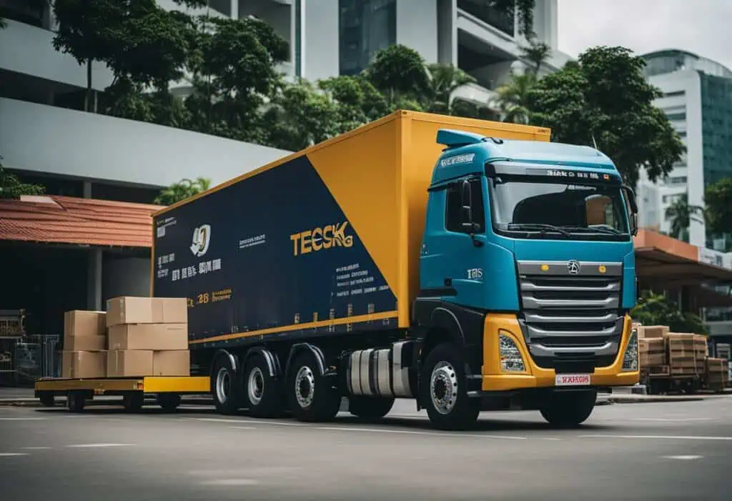Delivery truck for Teck Seng Furniture in Singapore.