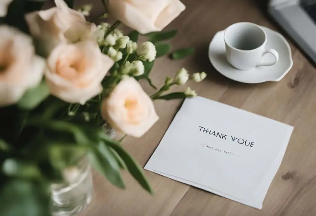 thank you note to client from interior designer