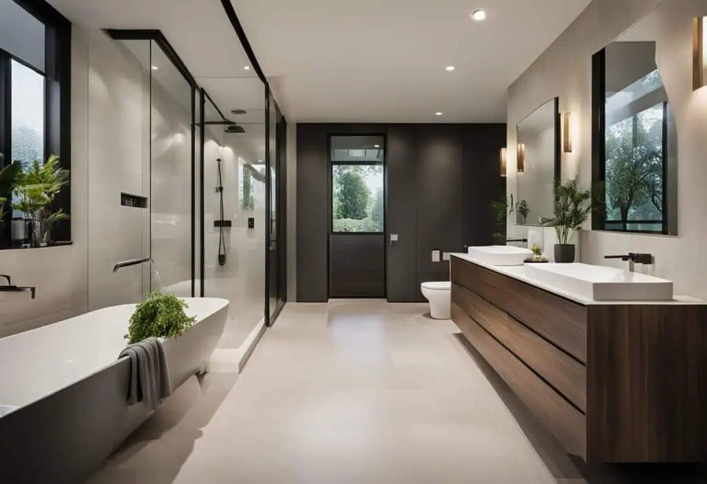 toilet and bath design for master's bedroom