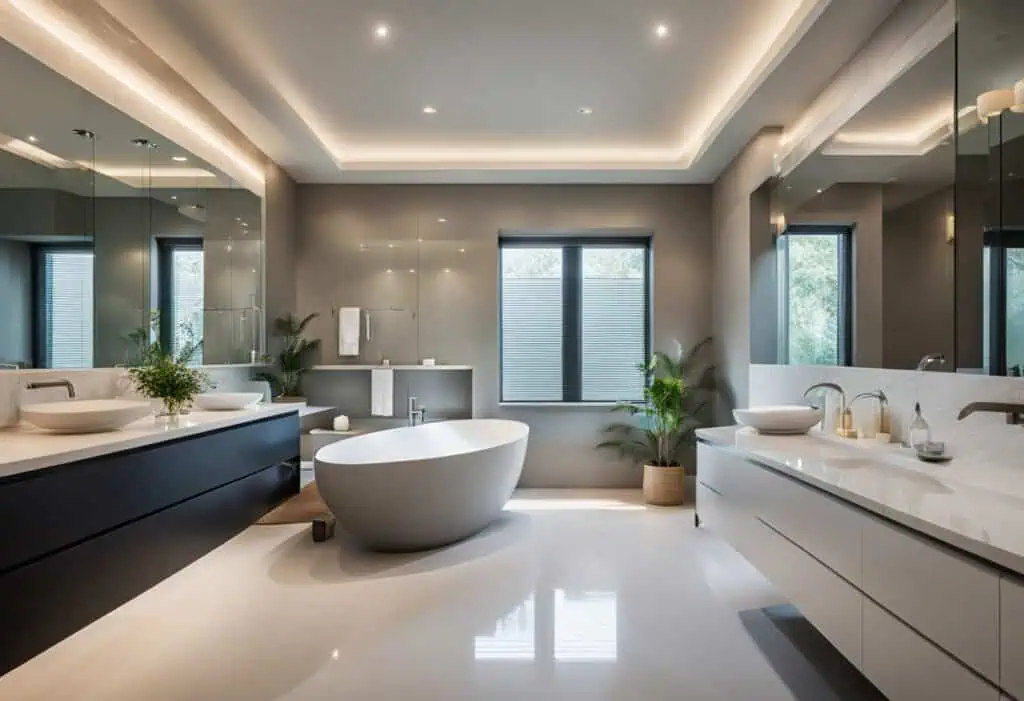 toilet and bath design for master's bedroom