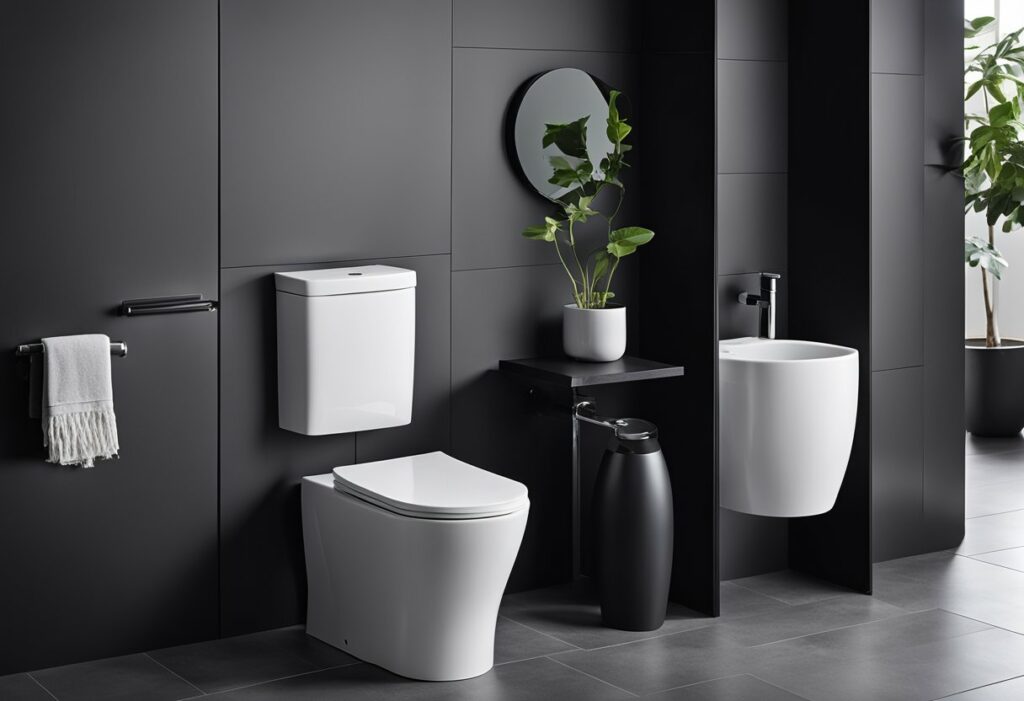 toilet design black