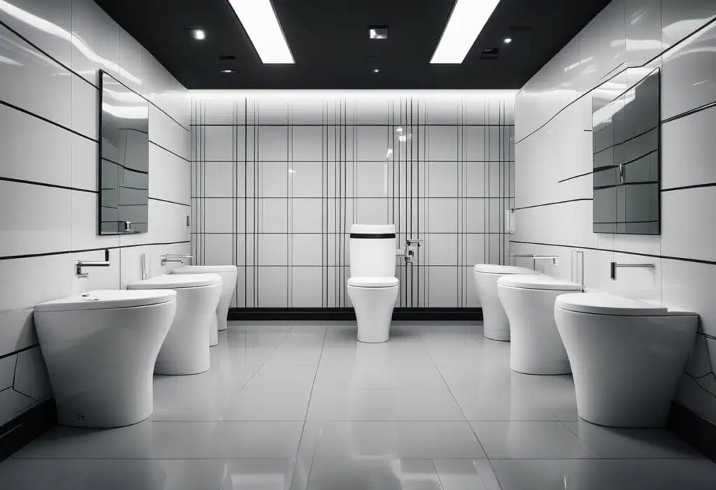 toilet design black and white