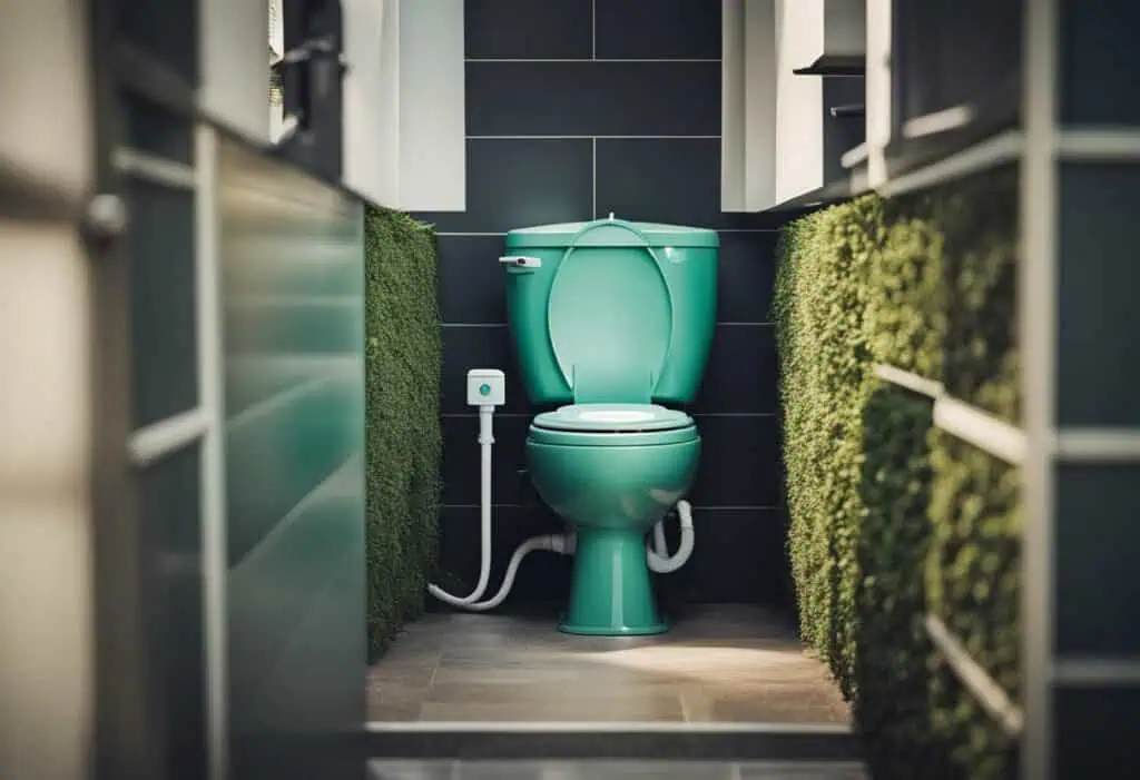 Efficient septic tank system for eco-friendly waste disposal in modern bathrooms.