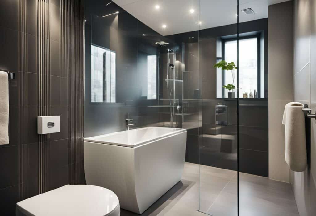 toilet shower screen design