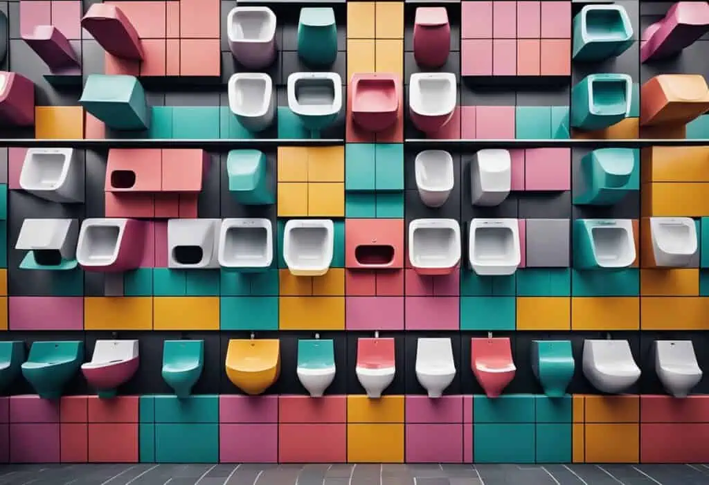 Vibrant and innovative toilet designs showcasing creativity and modern aesthetics for unique bathroo.