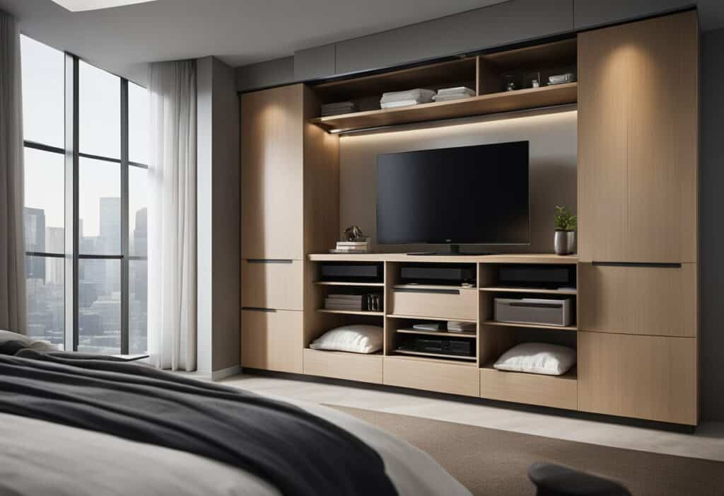 wall cabinet design for bedroom