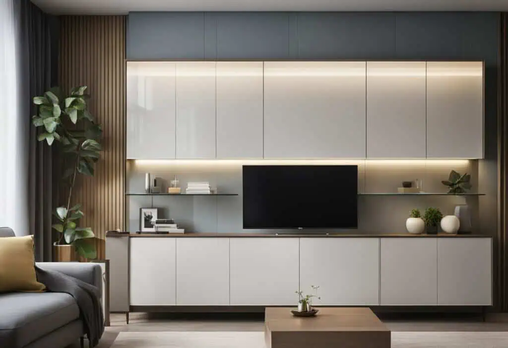 wall cupboard designs for living room