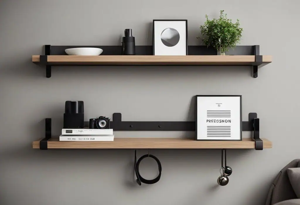wall rack design for bedroom