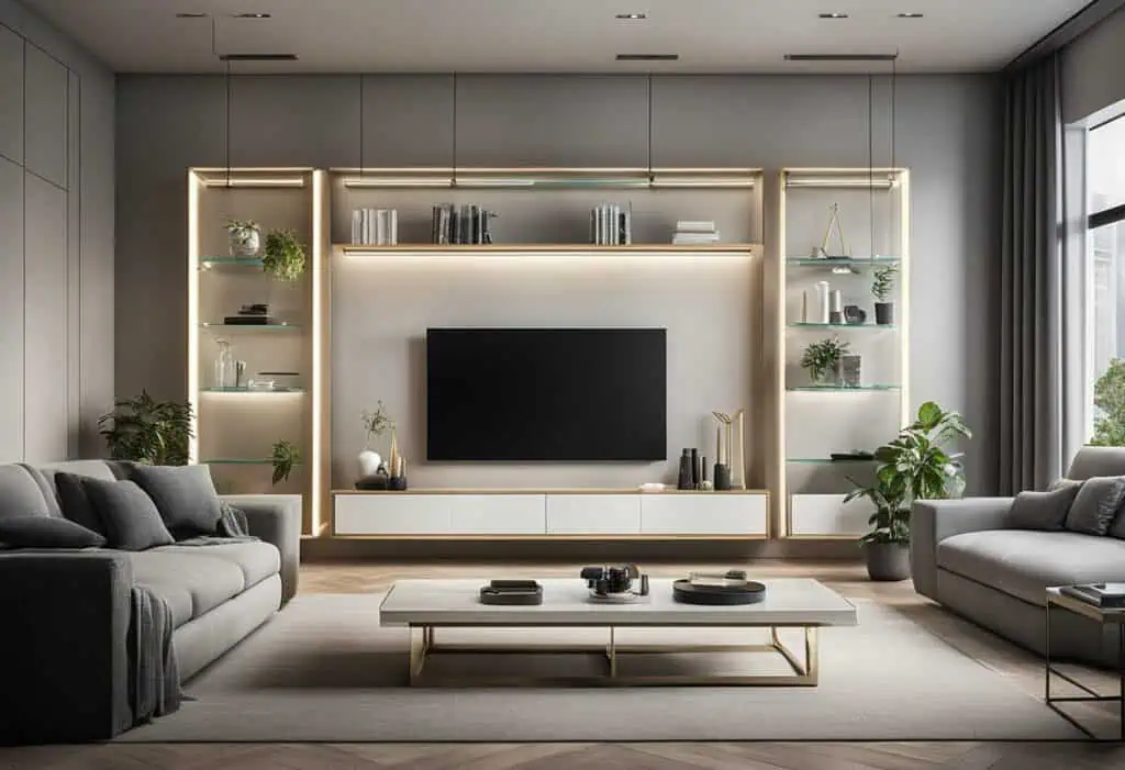wall showcase designs for living room