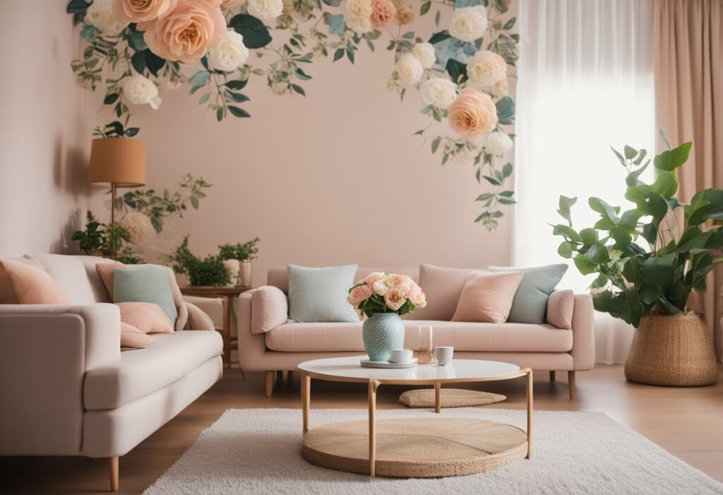 wallpaper design for small living room