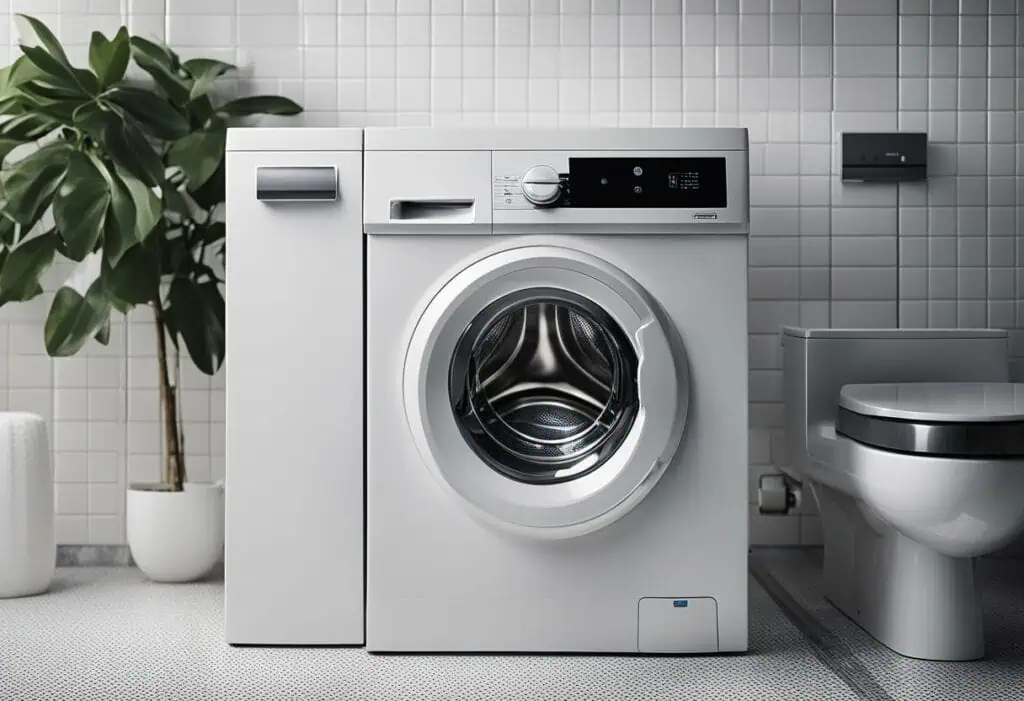 washing machine in toilet design
