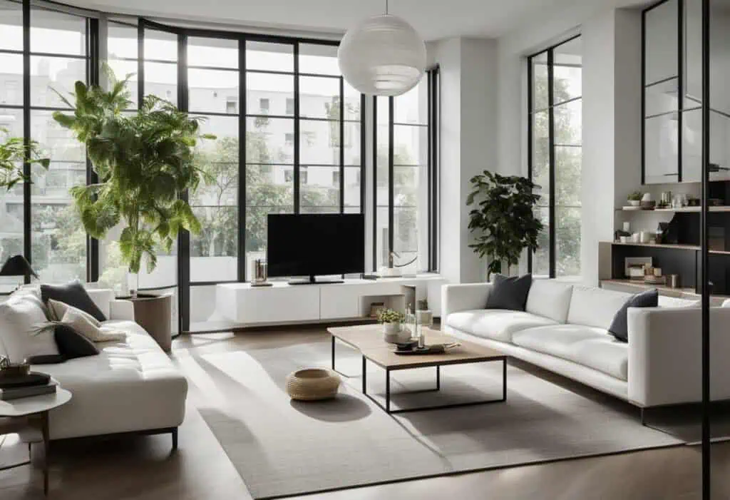 white living room design