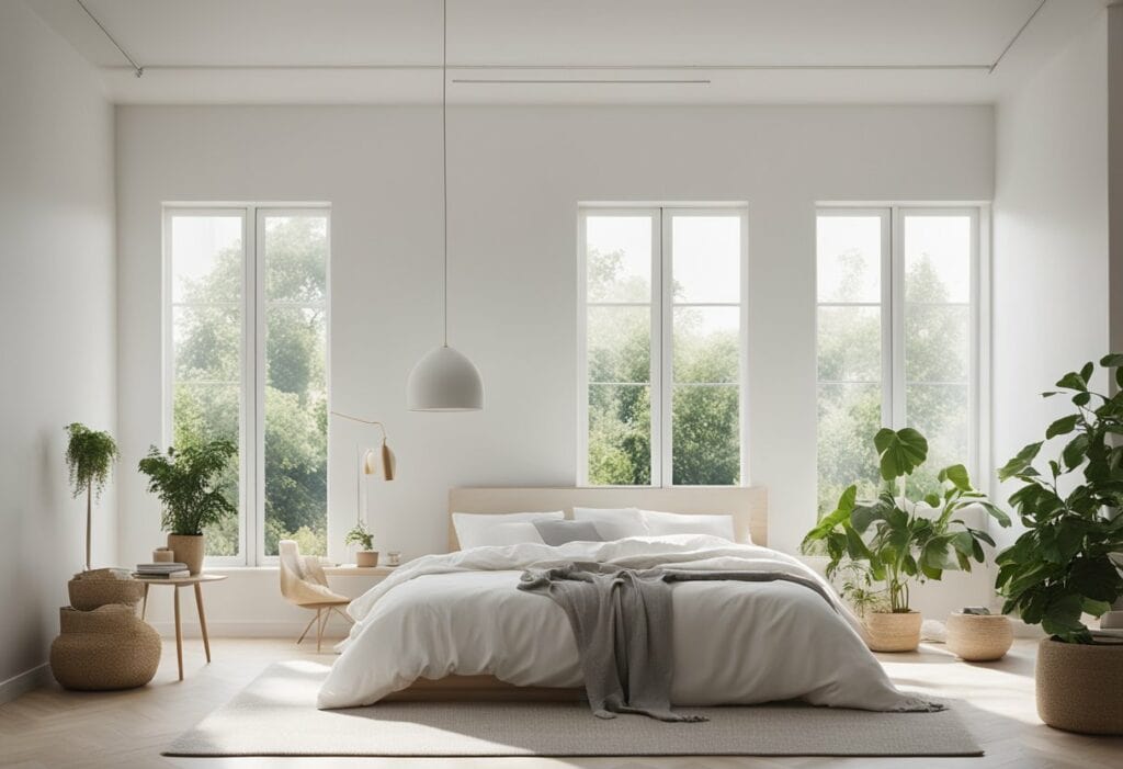 white simple bedroom design